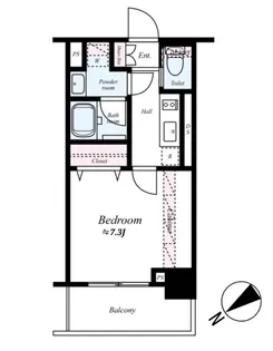 フュージョナル浅草FOREST【9階】の間取り