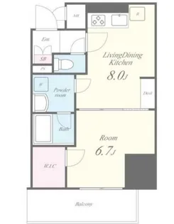 ラフィシア関内【4階】の間取り
