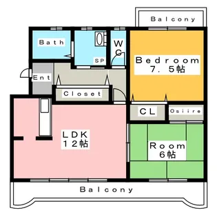 パークサイド東明【3階】の間取り
