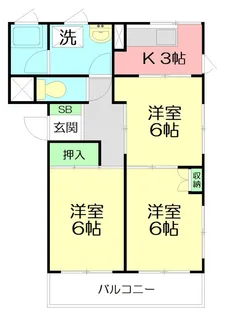 メゾン足柄【2階】の間取り