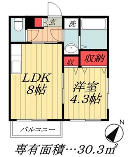 ドミールK【2階】の間取り