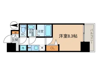 プレサンス心斎橋ソレイユ【10階】の間取り