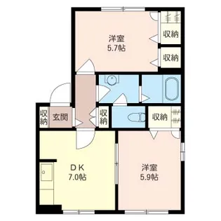 フォレストハイム【1階】の間取り