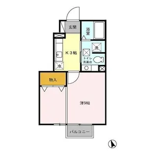 ローズシャルダン【1階】の間取り