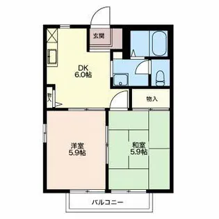 フレグランス豊岡A【2階】の間取り