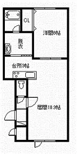 メゾン・ド・ユウキII【1階】の間取り