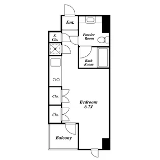 プレミアステージ三田慶大前【7階】の間取り