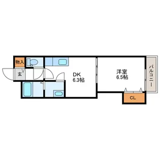 エメラルドグリーンI【5階】の間取り