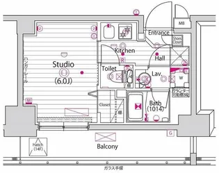 グランド・ガーラ立川【14階】の間取り
