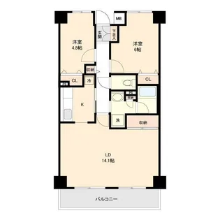 アーバンパーク市ヶ尾【4階】の間取り