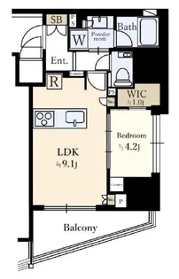 パークリュクス白金高輪【2階】の間取り
