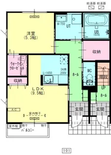 グリシーナ【1階】の間取り