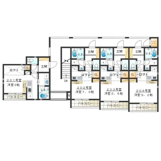 シャトーノールバンブー【2階】の間取り