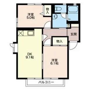 フレグランス上小泉東館【2階】の間取り