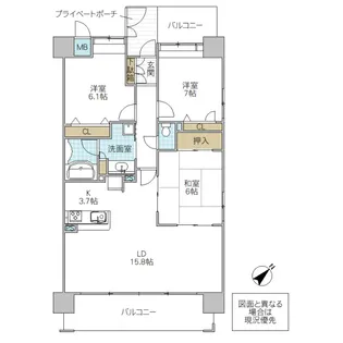 ポレスター鹿島町 弐番館【2階】の間取り