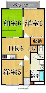 パセオ・メルベーユ【1階】の間取り