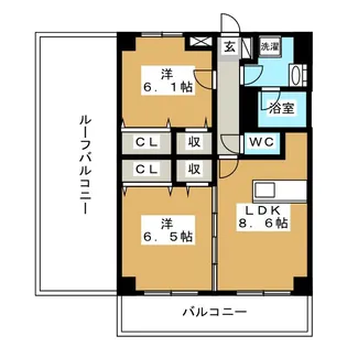 ジョワ・ド・ヴィーヴル【2階】の間取り