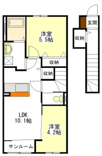 BELLE POIRE【2階】の間取り