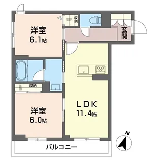 ペイサージュ カリテ【2階】の間取り