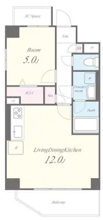 While 椿【6階】の間取り