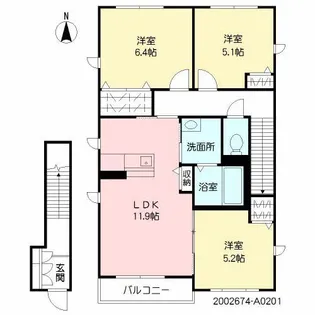 ケルス【2階】の間取り