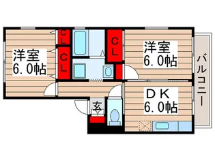 ペアーブラッサムJ【1階】の間取り