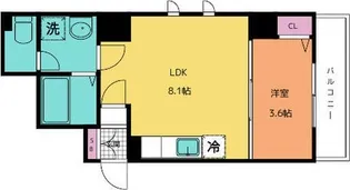 ヴェール広瀬町【7階】の間取り