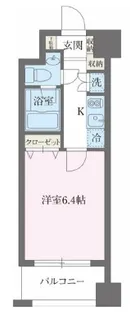 KDXレジデンス森下千歳【6階】の間取り