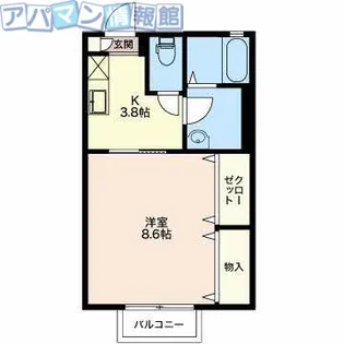 ハイツ松ヶ丘【2階】の間取り