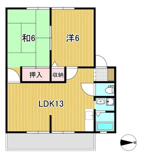 クイーンメアリー鷹【2階】の間取り