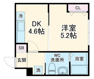 ハーミットクラブハウス金沢八景B棟【1階】の間取り