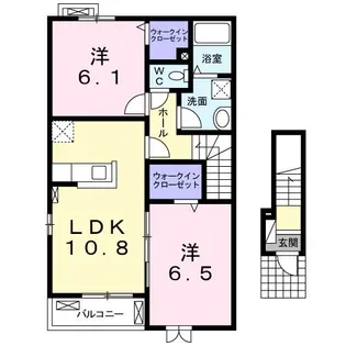 ウエスト ヒル【2階】の間取り