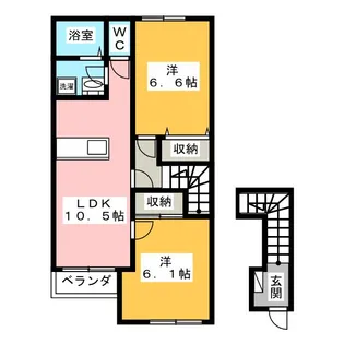 ヴェールメゾン【2階】の間取り