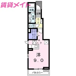 ヴィラ ル パン【1階】の間取り