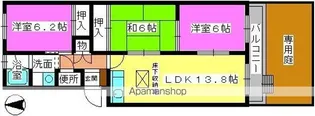 サンハイツやひろ【1階】の間取り
