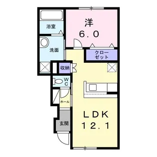 NEMARu森田【1階】の間取り