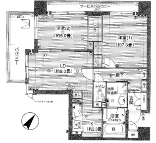 セザール小伝馬町【4階】の間取り