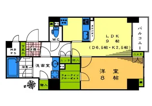 ユニーブル東中野【2階】の間取り