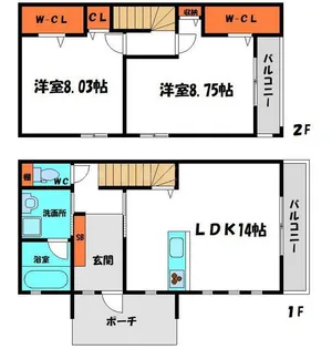 Le Bonheur上野口の間取り