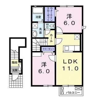 アルカンシエル【2階】の間取り