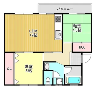 狭山住宅6号棟【4階】の間取り