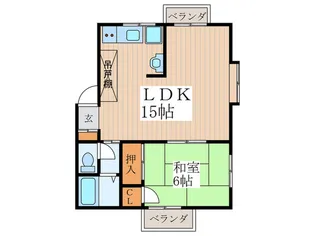 お鷹の道コ-ポ【2階】の間取り