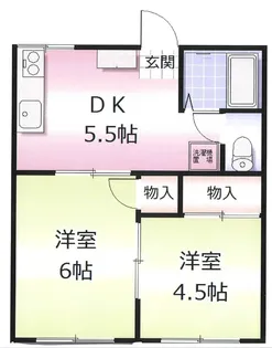 市川ハイツ【1階】の間取り