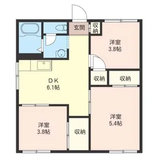 ふじみ野ハイツ【1階】の間取り