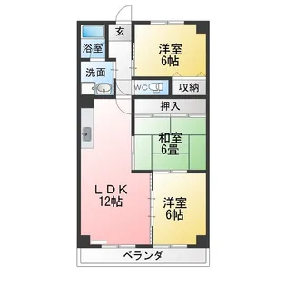 ルージュ新町【1階】の間取り