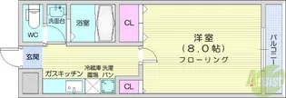 サンパレス小松島【2階】の間取り