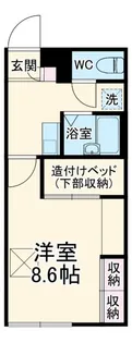 レオパレスクエスト【1階】の間取り