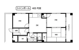 シャンポール【4階】の間取り