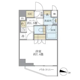COCO-CHILL KAMEARI【4階】の間取り