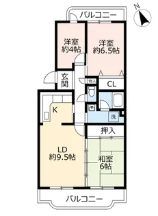 URアーバンハイツ荒江【4階】の間取り